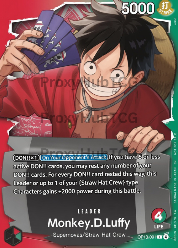 OP13 - Luffy - OP13-001 - AA - Leader - Ichiban Kuji Promo